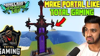 How to Make Total Gaming Nether Sword Portal in Herobrine SMP Minecraft