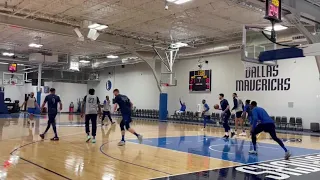 One night after dropping a Mavs record 53 points, Luka Doncic ran in todays post practice scrimmage