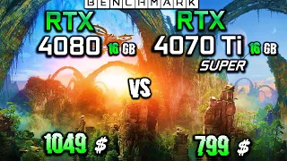 RTX 4080 16GB vs RTX 4070 Ti Super 16GB // Gaming Test in 10 Games // 1440p // Benchmark