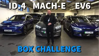 Big Box and practicality test - Kia EV6 v VW ID4 v Ford Mustang (and a bit of Ioniq 5, BMW i3,Tesla)