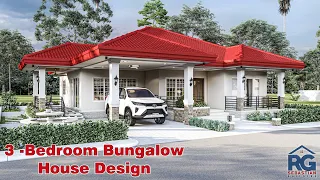 3 - Bedroom Bungalow House Design with floor plan