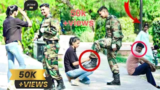 AN INJURED SOLDIER PEOPLE HELP OR not  || A SOCIAL EXPEEIMENT || Army prank in India GS prank