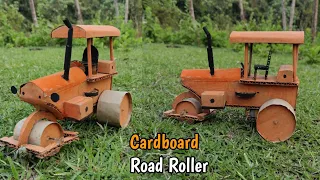 How to make a Road Roller | DIY Road Roller | Cardboard road Roller