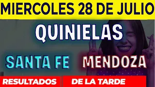 Resultados Quinielas Vespertinas de Santa Fe y Mendoza, Miércoles 28 de Julio