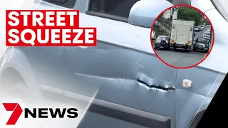 Brazen truck driver hits three parked cars in Kelvin Grove | 7NEWS