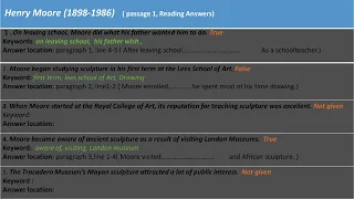 Henry Moore Reading answer I explanation I location I Cambridge 15 ,Test 3 Passage 1#ielts # reading