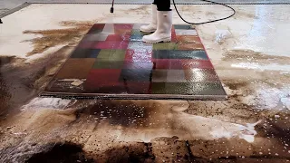 A colors explosion of a rubik's cube-style rug | satisfying videos | restoration