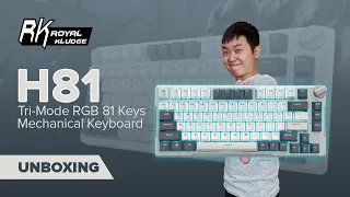 Royal Kludge RK H81 w/ RK SkyCyan Switches Mechanical Keyboard Unboxing (Tagalog)