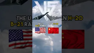 Stealth Bomber Showdown 🇺🇸 B-21 Raider vs 🇨🇳 Xian H-20 #short