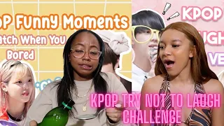 REACTING TO KPOP FUNNY MOMENTS | TRY NOT TO LAUGH CHALLENGE