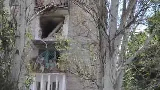 Центр Славянска - Разрушение