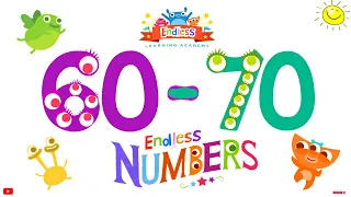 Endless Numbers 60 - 70 | Meet Number Sixty to Seventy | Fun Learning for Kids