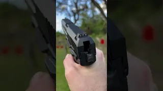 Shooting steel with an HK USP Compact pistol [shooters POV]