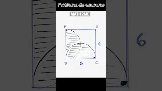 CALCULAR LA REGIÓN SOMBREADA |  Olimpiada de matemáticas | Nievl Medio