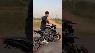 Yamaha Mt15 modified with akrapovic exhaust sound 🔥 normal exhaust v/s akrapovic exhaust 😃 #mt15