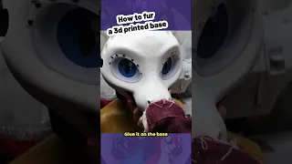 How To Fur A 3D Printed Fursuit Head Base  #fursuit #fursuitmaker #howto #tutorial #costume