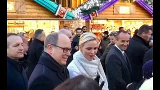 Prince Albert and Princess Charlene visited 2017 Christmas Market