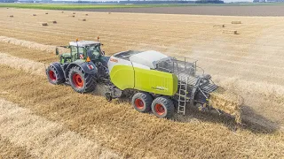 New Holland CX 8060 | Fendt 828 With Claas Quadrant 5200 RC