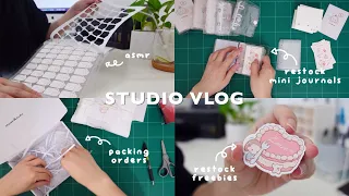 [Studio VLOG] 1-Hour ASMR Work With Me | Packing Orders | Real Time | No Music or Talking