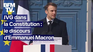 IVG dans la Constitution: l'intégralité du discours d'Emmanuel Macron