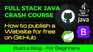 Full Stack Java Crash Course: How to Publish a Website for Free on GitHub