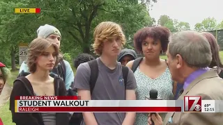WATCH: Raleigh area students walkout