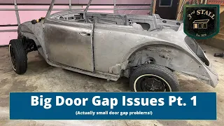 1966 VW Beetle Convertible Restoration Pt. 19 - A pillar and door gap problems Pt. 1