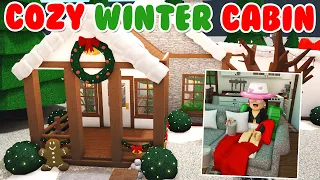 Decorating My COZY Winter CABIN With The NEW Blankets + Pillows Update in Bloxburg!