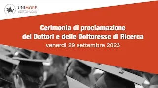 Cerimonia di Conferimento del titolo di Dottore e Dottoressa di Ricerca 2023 - Unimore