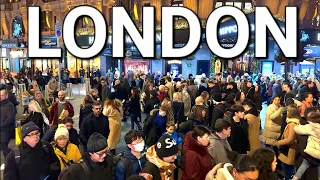 (4K HDR) London Walk: Walking Famous Places in London - Night Walking Tour