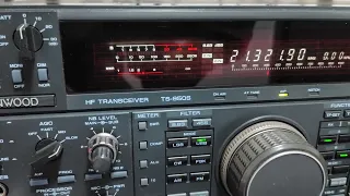 Short video Kenwood ts 950 S rx J38R propagation weak small signal. reception 🇹🇩