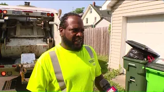Hidden Camera Captures Ohio Crew Dumping Recycling Cans with Trash