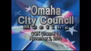 Omaha Nebraska City Council Meeting, November 2, 2010