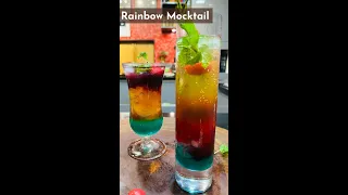 How to Make Rainbow a Mocktail| Refreshment drinks| Easy quick layered mocktails| pride Month Recipe