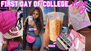 FIRST DAY OF COLLEGE VLOG 2023| very realistic ✨ grwm, outfit, come to class with me + more