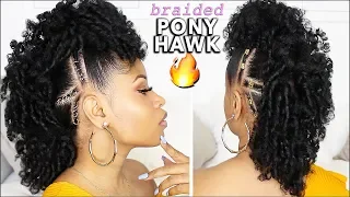 EASY & DEFINED CURLY BRAIDED MOHAWK! ⇢ natural hair tutorial