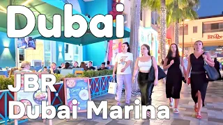 Dubai 🇦🇪 Amazing JBR, Dubai Marina [4K] Night Walking Tour