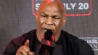Mike Tyson GETS PISSED & PUNKS Reporter who calls him GIMMICK vs Jake Paul: “WHAT DID YOU CALL ME?”