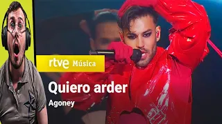 Italiano reacciona a Agoney – “Quiero arder” | Benidorm Fest 2023 | Primera Semifinal