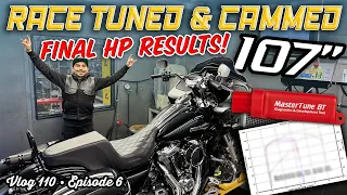 Fully Race Tuned & Cammed 107" M8 Final HP Results! (Battle of the Baggers Ep.6) - Vlog 110