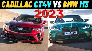 Let's Compare better sports sedan 2023 Cadillac CT4V vs 2023 BMW M3 Competition