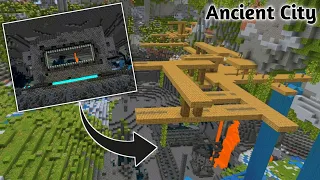 Ancient City With Lush Cave & Mineshaft / Minecraft 1.19 #shorts #minecraft #mcpe #short