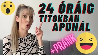 TITOKBAN apunál +PRANK 24ÓRA | #prank  #fanniburjan