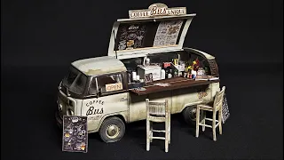 VW T2 Coffee Bus scale 1:24 / Volkswagen Basis Kit Revell easy-click-system