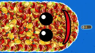 Worms Zone.io Biggest snakes Biggest Slither Snake Top 01 World Record Wormszone Gameplay #83