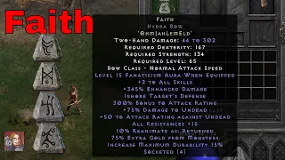 Diablo II Resurrected Rune Words - Faith (Ohm Jah Lem Eld)