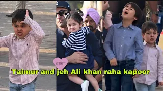 Taimur and jeh ali khan alia Ranbir daughter Raha kapoor cute moments in Ambani wedding!!Funny video