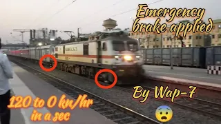 Emergency brake applied by Jammu-Tawai kolkata 120 to 0 in a sec#viral #indianrailways