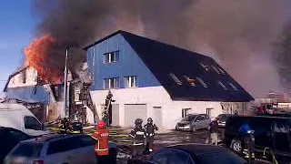 Fire in Lasnagorsk (Estonia)