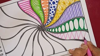 Zentangle art for beginners || zendoodle #zentangleart #doodle